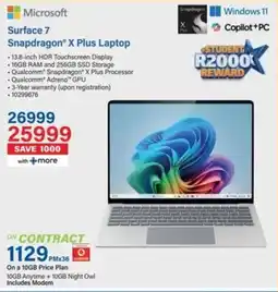 Incredible Connection Microsoft Surface 7 Snapdragon X Plus Laptop offer