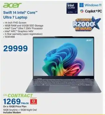 Incredible Connection Acer Swift 14 Intel Core Ultra 7 Laptop offer