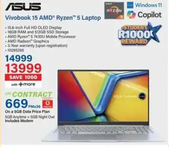 Incredible Connection ASUS Vivobook 15 AMD Ryzen 5 Laptop offer