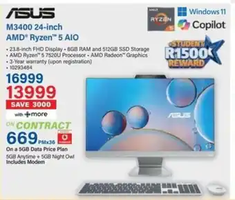 Incredible Connection ASUS M3400 24-inch AMD Ryzen 5 AIO offer