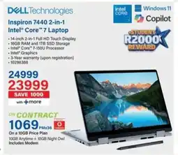 Incredible Connection DELL Inspiron 7440 2-in-1 Intel Core 7 Laptop offer