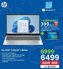 Incredible Connection HP 15s Intel Celeron Laptop offer