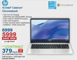 Incredible Connection HP 15 Intel Celeron Chromebook offer