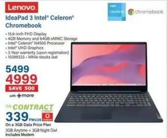 Incredible Connection Lenovo IdeaPad 3 Intel Celeron Chromebook offer