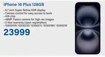 Incredible Connection IPhone 16 Plus 128GB offer