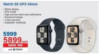 Incredible Connection Watch SE GPS 40mm offer