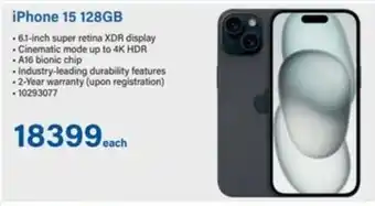 Incredible Connection iPhone 15 128GB offer