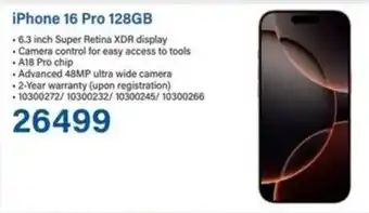 Incredible Connection iPhone 16 Pro 128GB offer