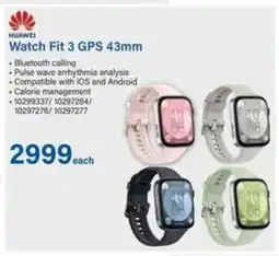 Incredible Connection HUAWEI Watch Fit 3 GPS 43mm offer