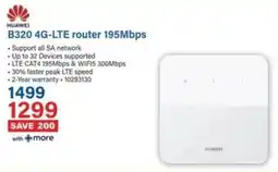 Incredible Connection HUAWEI B320 4G-LTE router 195Mbps offer