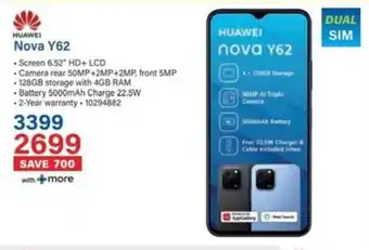 Incredible Connection HUAWEI Nova Y62 offer