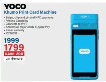 Incredible Connection YOCO Khumo Print Card Machine offer