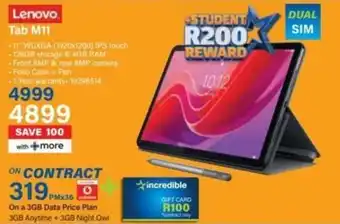 Incredible Connection Lenovo Tab M11 offer