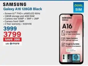 Incredible Connection SAMSUNG Galaxy A16 128GB Black offer