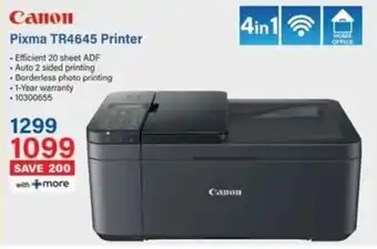 Incredible Connection Canon Pixma TR4645 Printer offer