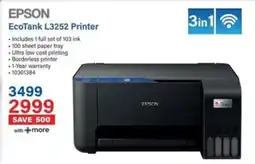 Incredible Connection EPSON EcoTank L3252 Printer offer