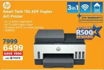 Incredible Connection HP Smart Tank 750 ADF Duplex AIO Printer offer