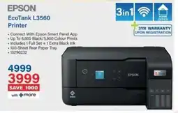 Incredible Connection EPSON EcoTank L3560 Printer offer