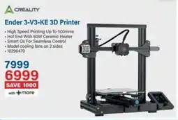 Incredible Connection CREALITY Ender 3-V3-KE 3D Printer offer