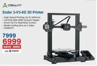 Incredible Connection CREALITY Ender 3-V3-KE 3D Printer offer