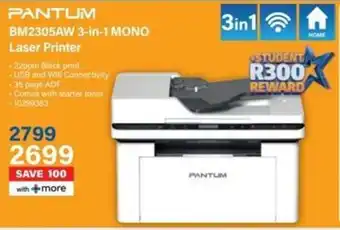 Incredible Connection PANTUM BM2305AW 3-in-1 MONO Laser Printer offer