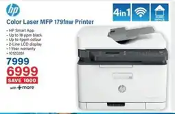 Incredible Connection HP Color Laser MFP 179fnw Printer offer