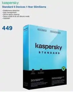 Incredible Connection Kaspersky Standard 5 Devices 1-Year SlimSierra offer