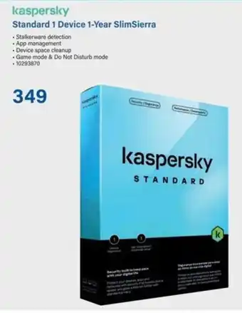 Incredible Connection Kaspersky Standard 1 Device 1-Year SlimSierra offer