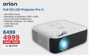 Incredible Connection Orion Full HD LED Projector Pro 11 offer