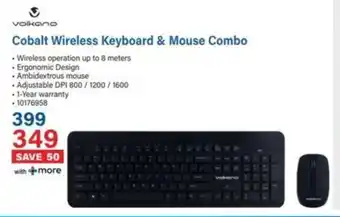 Incredible Connection Volkano Cobalt Wireless Keyboard & Mouse Combo offer