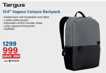 Incredible Connection Targus 15.6" Sagano Campus Backpack offer