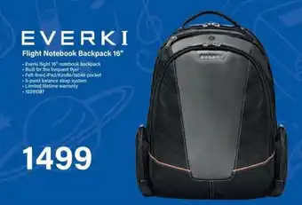 Incredible Connection EVERKI Flight Notebook Backpack 16” offer