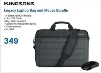 Incredible Connection KINGSONS Legacy Laptop Bag and Mouse Bundle offer