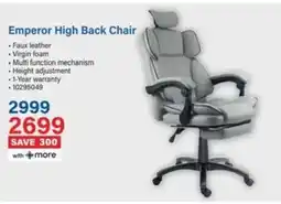 Incredible Connection Emperor High Back Chair offer