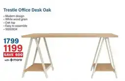 Incredible Connection Trestle Office Desk Oak offer