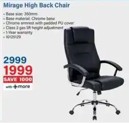 Incredible Connection Mirage High Back Chair offer