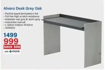 Incredible Connection Alvaro Desk Grey Oak offer