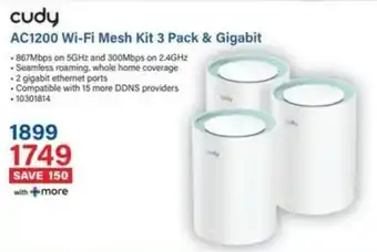 Incredible Connection Cudy AC1200 Wi-Fi Mesh Kit 3 Pack & Gigabit offer