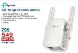 Incredible Connection Tp-link WiFi Range Extender AC1200 offer