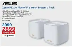 Incredible Connection ASUS ZenWiFi XD4 Plus WiFi 6 Mesh System 2 Pack offer