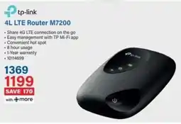 Incredible Connection Tp-link 4L LTE Router M7200 offer