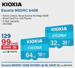 Incredible Connection KIOXIA Exceria MSDHC 64GB offer