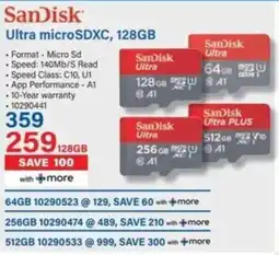 Incredible Connection SanDisk Ultra microSDXC, 128GB offer