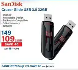 Incredible Connection SanDisk Cruzer Glide USB 3.0 32GB offer