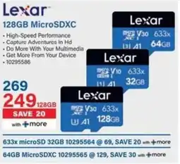 Incredible Connection Lexar 128GB MicroSDXC offer