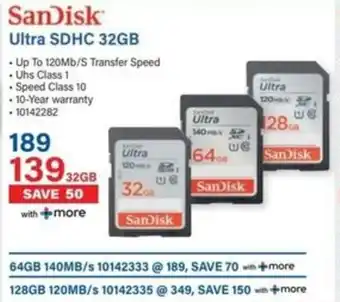 Incredible Connection SanDisk Ultra SDHC 32GB offer