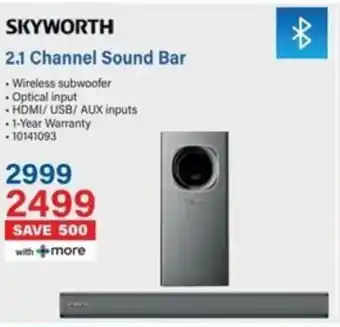 Incredible Connection SKYWORTH 2.1 Channel Sound Bar offer