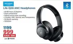 Incredible Connection Life Q20i ANC Headphones offer