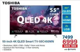 Incredible Connection TOSHIBA 55-inch 4K QLED Smart TV-55C450MN offer