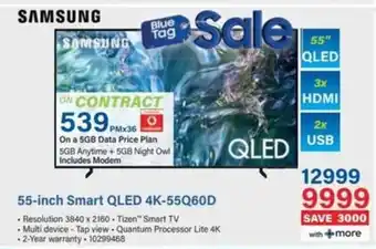 Incredible Connection SAMSUNG 55-inch Smart QLED 4K-55Q60D offer